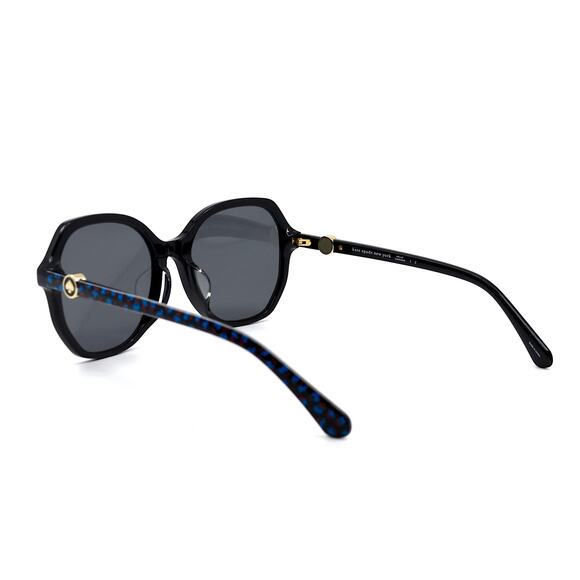 NEW KATE SPADE LOURDES/F/S 3H2 BLACK GREY POLARIZED AUTHENTIC SUNGLASSES - Picture 7 of 12